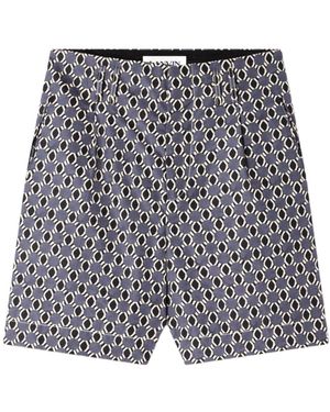 Lanvin Geometric Print Shorts - Grey