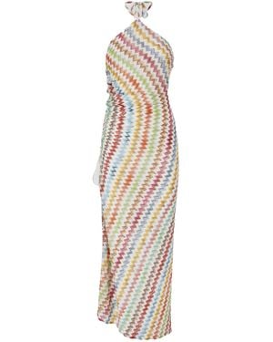 Missoni Zigzag Halterneck Beach Dress - White