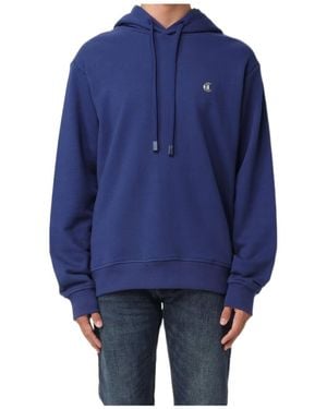 Just Cavalli Cotton Hoodie - Blue