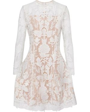 Oscar de la Renta Lace Guipure Minidress - White