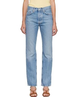 Agolde Lana Button Jeans - Blue