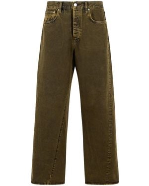 sunflower Logo Patch Straight-Leg Jeans - Green
