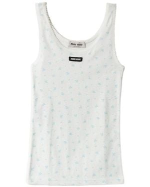 Miu Miu Sleeveless and tank tops for Women | Online Sale up to 34