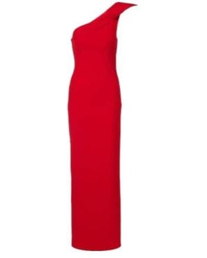 Roland Mouret One-Shoulder Crêpe Gown - Red