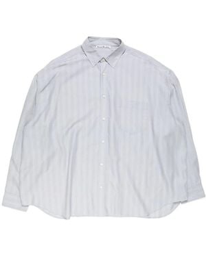 Acne Studios Striped Button-Up Shirt - White