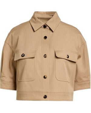 Max Mara Notched Lapel Short Coat - Natural