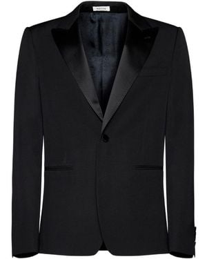 McQueen Single-Breasted Tailored Blazer - Black