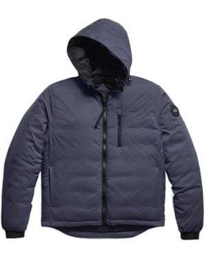 Canada Goose Logo-Patch Hooded Padded Jacket - Blue