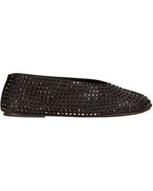 KHAITE Marcy Round Toe Ballet Flats - Black