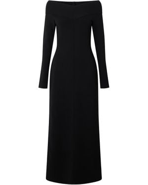 Stella McCartney Off-The-Shoulder Knitted Midi Dress - Black