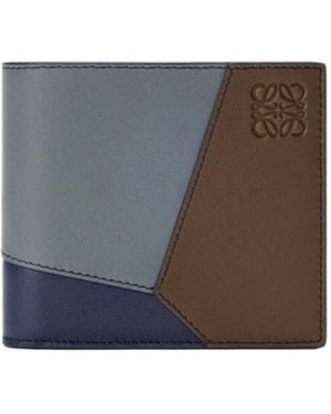 Loewe Puzzle Bifold Coin Wallet - Blue