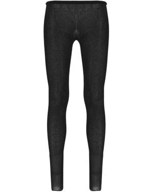 Dondup Ribbed-Knit Leggings - Black
