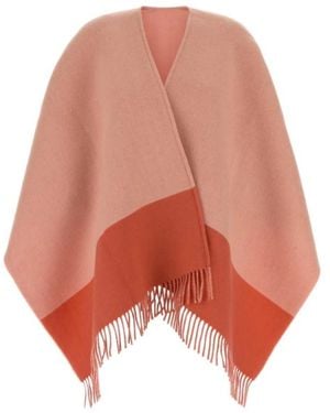 Gucci Fringed Trim Cape - Pink