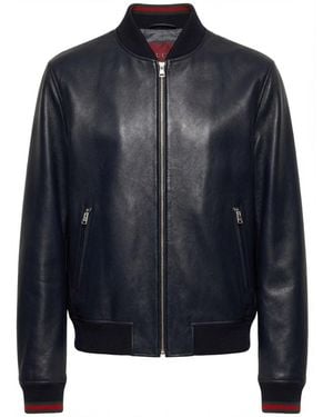 Gucci Logo Embroidered Zip-Up Jacket - Black