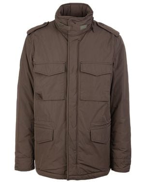 Aspesi Vento Funnel Neck Field Jacket - Brown