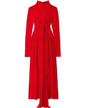Proenza Schouler Wrap-Effect Jersey Maxi Dress - Red