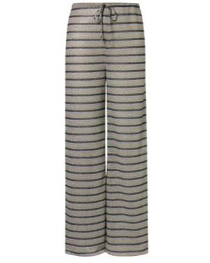 Oséree Striped Straight Leg Trousers - Grey