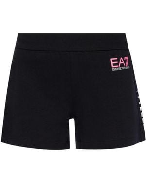 EA7 Logo Shorts - Black