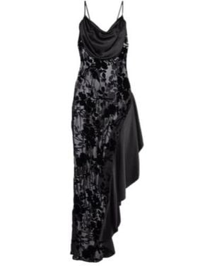 Rodarte Asymmetrical Bias Slip Dress - Black