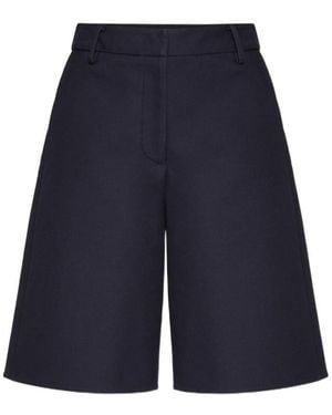 Valentino Vlogo Signature Above-Knee Length Shorts - Blue