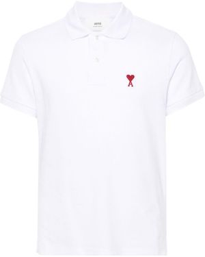 Ami Paris Ami De Coeur Polo Shirt - White