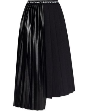 Versace Jeans Couture Couture Asymmetric Logo Band Skirt - Black