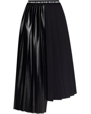Versace Jeans Couture Couture Asymmetric Logo Band Skirt - Black