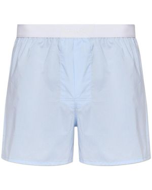 Tom Ford Striped-Pattern Cotton Boxer Shorts - Blue