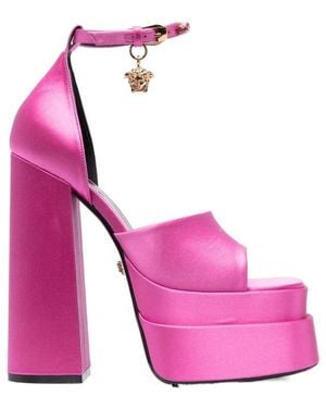 Versace Medusa Aevitas Platform Sandals - Pink