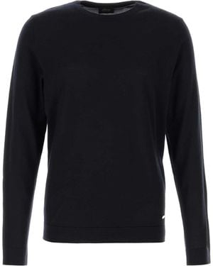 Brioni Crewneck Knitted Sweater - Blue