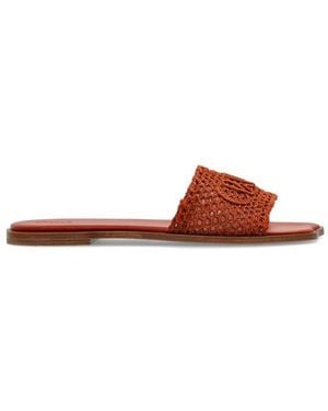 Chloé "Flower" Flip-Flops - Brown