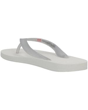 DIESEL Minimalist Solid-Color Flip-Flops - White