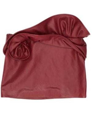 Magda Butrym Mini Leather Skirt - Red