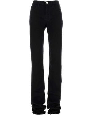 The Attico The Logo Patch Stretch Denim Jeans - Black
