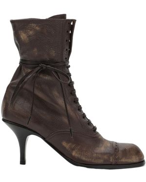 Miu Miu High-Heeled Short Boots - Brown