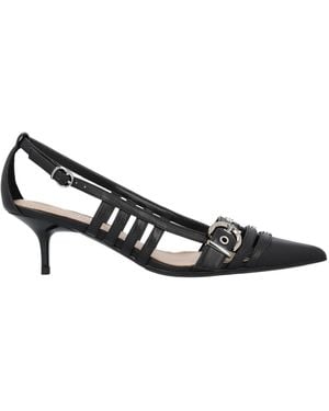 Pinko Hollowed-Out High-Heeled Sandals - White