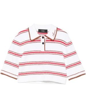 Amiri Striped Polo Shirt - White