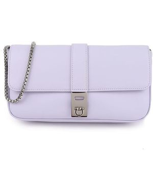 Ferragamo Mini Chain Crossbody Bag - Purple