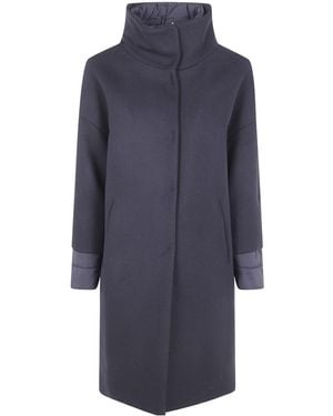 Herno Funnel-Neck Long Jacket - Blue