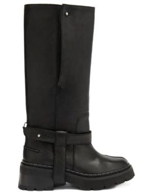 BY FAR Yaka Biker Boots - Black