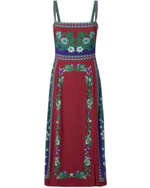 La DoubleJ Buy Me A Martini Floral Midi Dress - Red
