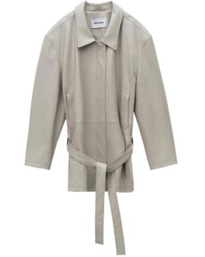 Low Classic Belted Jacket - Gray