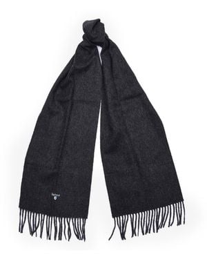 Barbour Plain Lambswool Scarf - Blue