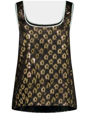 La DoubleJ All-Over Print Silk Top - Green