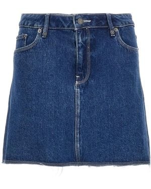 A.P.C. Raw-Hem Denim Miniskirt - Blue