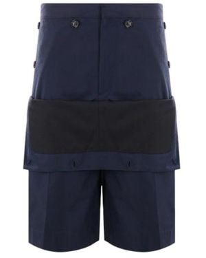 Bottega Veneta Panelled Oversized Shorts - Blue