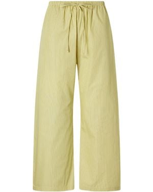 Leset Blend Wide-Leg Pants - Yellow