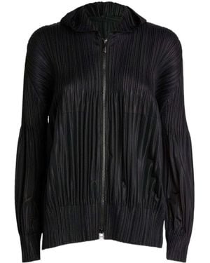 Pleats Please Issey Miyake Fluffly Pleats Please Jacket - Black