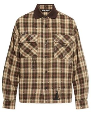 Palm Angels Long-Sleeved Shirt - Brown