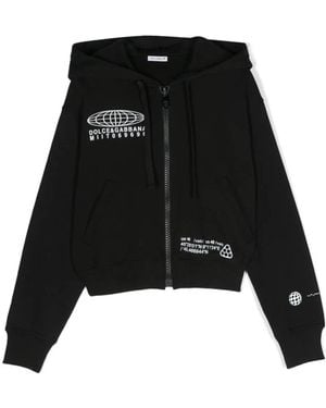Dolce & Gabbana Dgvib3-Print Cotton Hoodie - Black